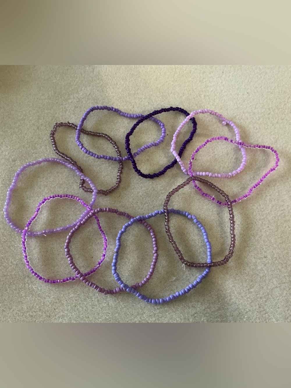 Beaded Stretch Bracelets - Mix, set of 10